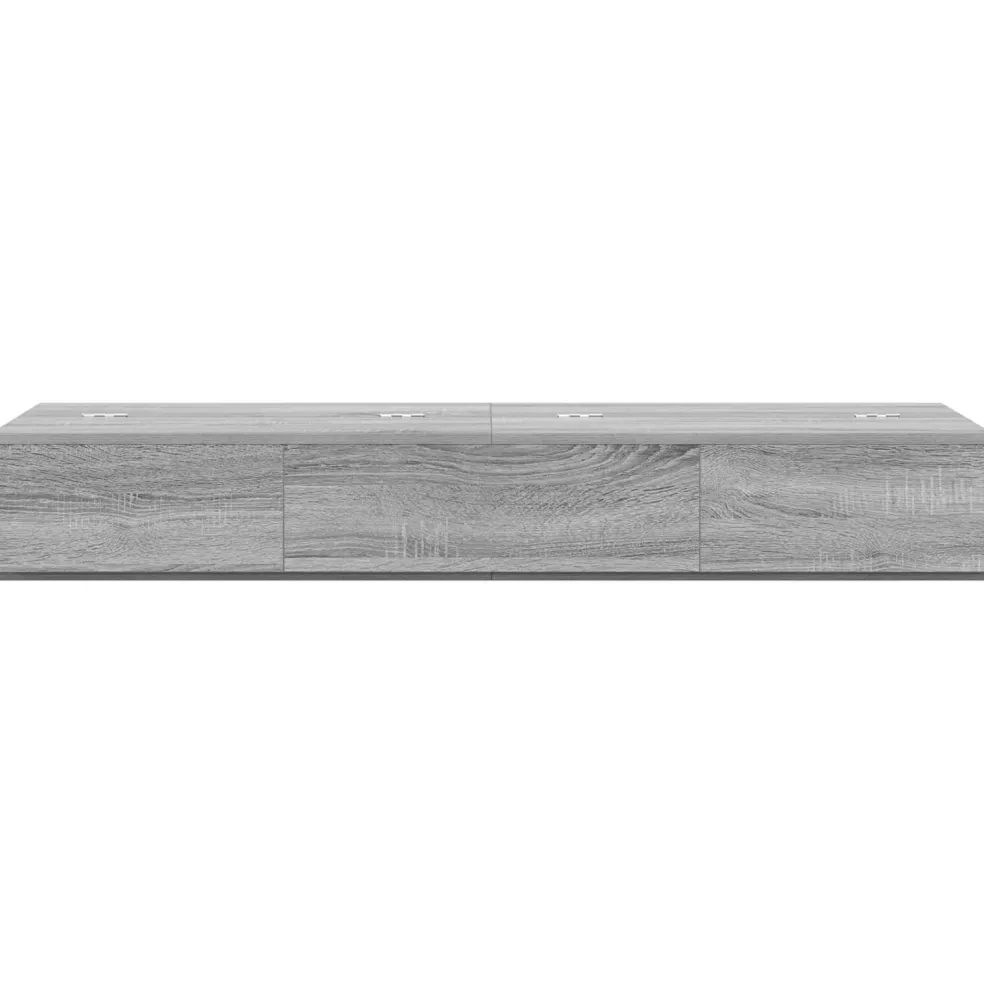 vidaXL studiobureau Grijs Sonoma 152 x 40 x 19,5 cm Bewerkt hout