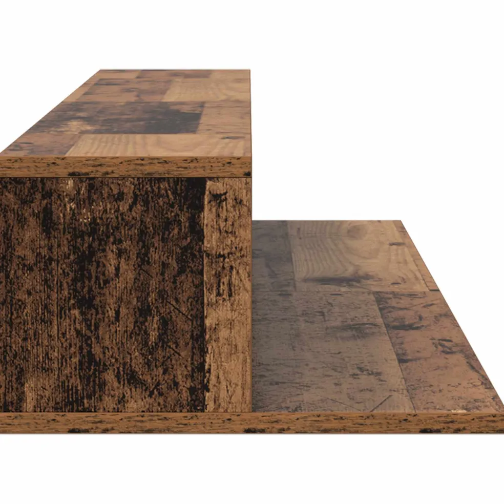 vidaXL studiobureau Oud hout 152 x 36 x 19,5 cm Bewerkt hout