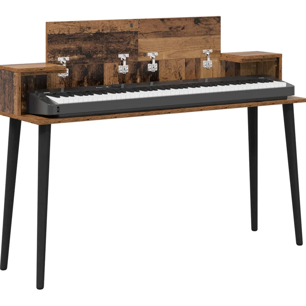 vidaXL studiobureau Oud hout 152 x 36 x 19,5 cm Bewerkt hout