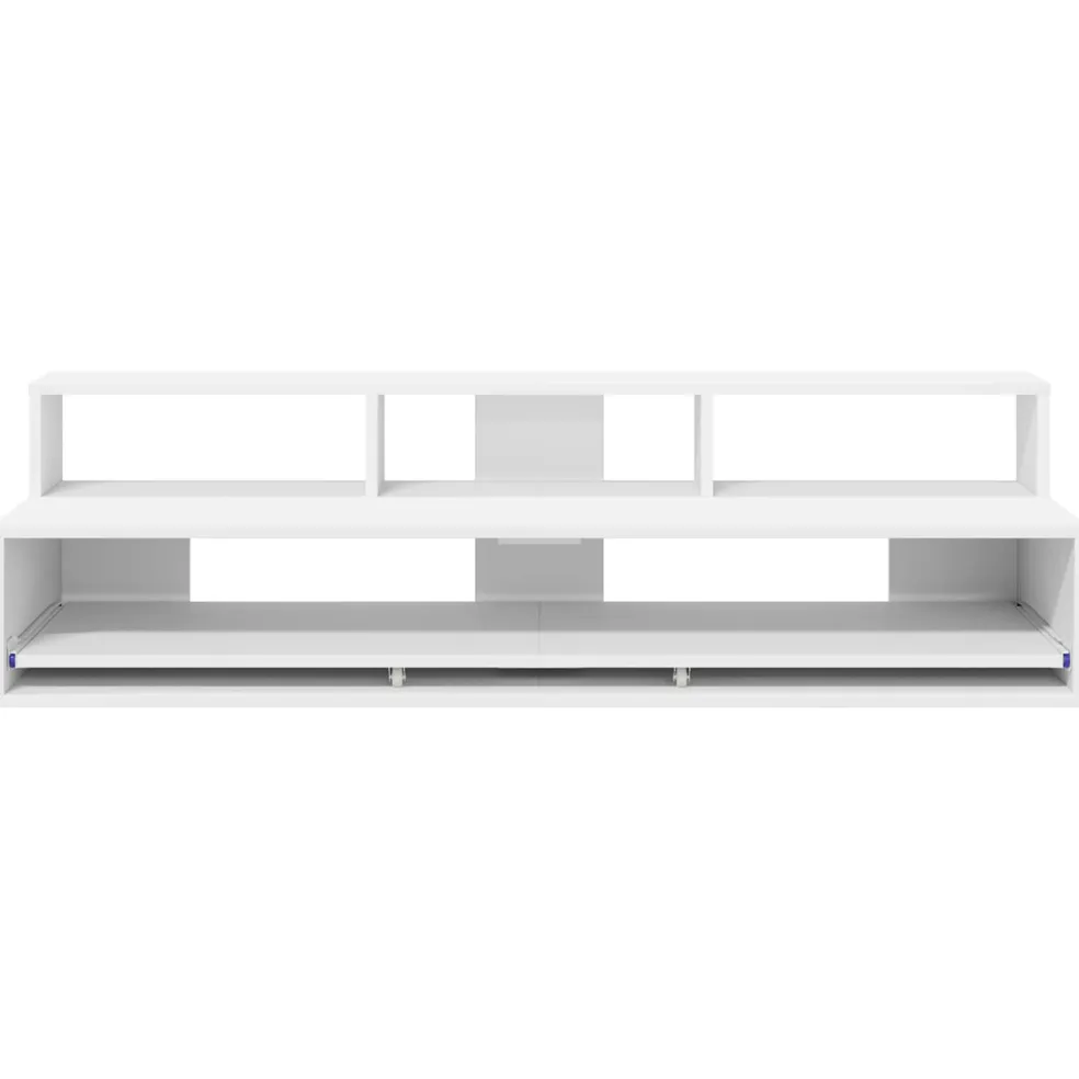 vidaXL studiobureau Wit 152 x 42,5 x 36 cm Bewerkt hout
