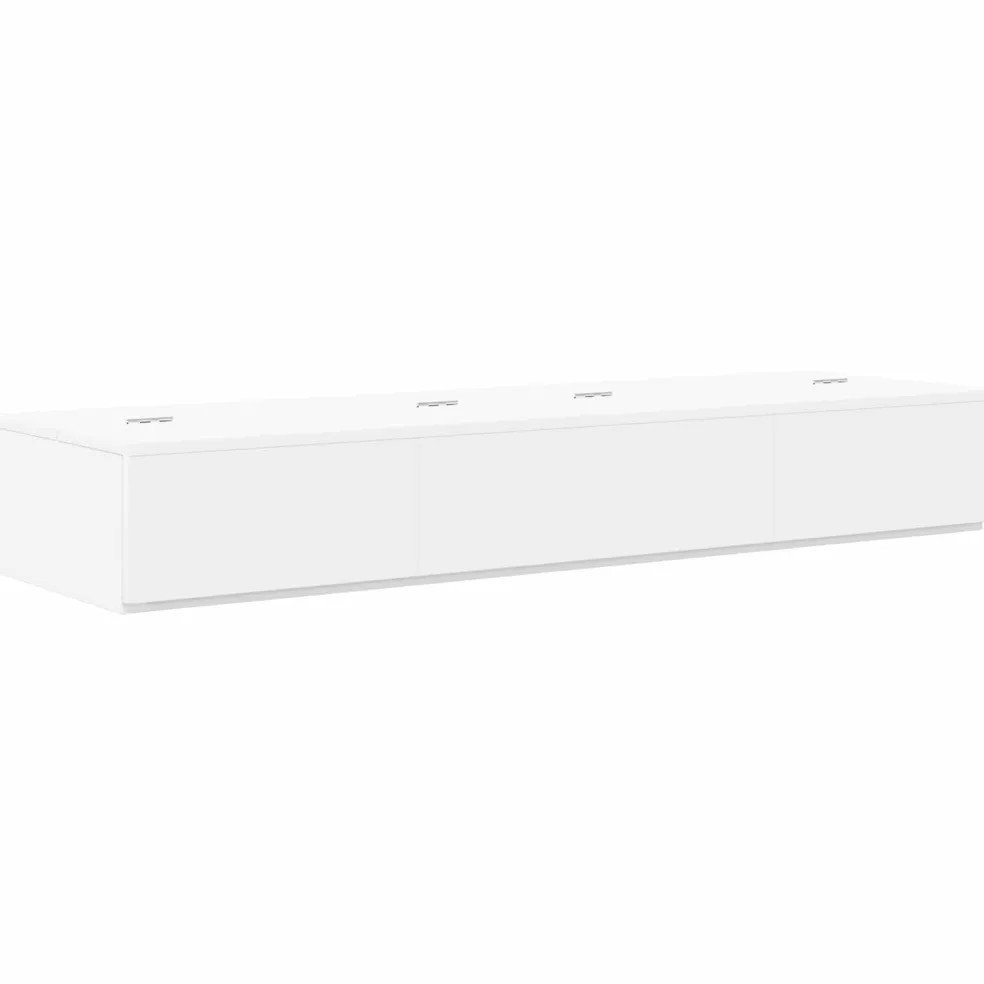 vidaXL studiobureau Wit 152 x 40 x 19,5 cm Bewerkt hout
