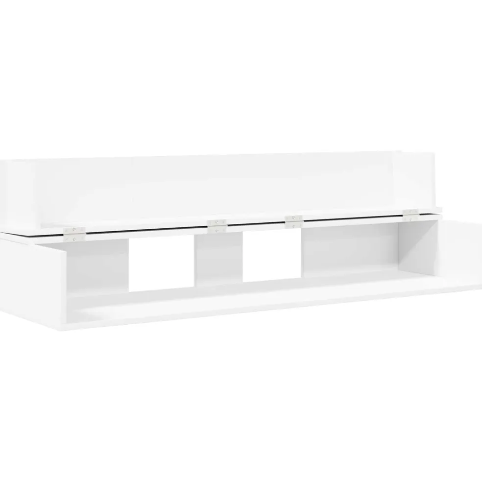 vidaXL studiobureau Wit 152 x 40 x 19,5 cm Bewerkt hout
