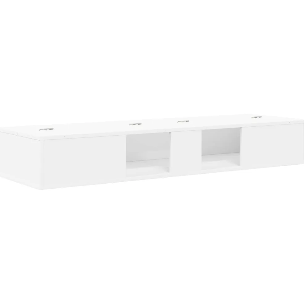 vidaXL studiobureau Wit 152 x 40 x 19,5 cm Bewerkt hout