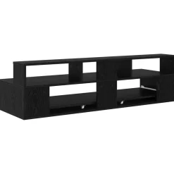 vidaXL studiobureau Zwart eiken 152 x 42,5 x 36 cm Bewerkt hout