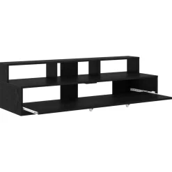 vidaXL studiobureau Zwart eiken 152 x 42,5 x 36 cm Bewerkt hout