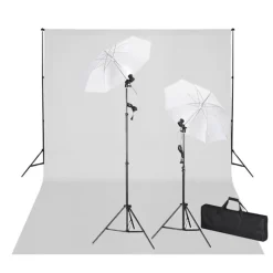 vidaXL Studioset met witte achtergrond en lampen 600x300 cm
