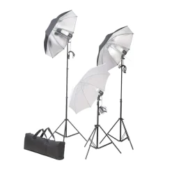 vidaXL Studioverlichtingsset 24 watt inclusief statieven en paraplu's