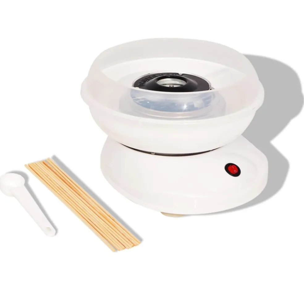 vidaXL Suikerspinmachine 480 W wit
