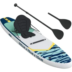 vidaXL SUP Board met zitplaats 2-in-1 APEX 305 x 76 x 15 cm Blauw