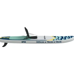 vidaXL SUP Board met zitplaats 2-in-1 APEX 305 x 76 x 15 cm Blauw