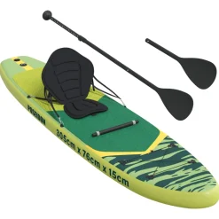 vidaXL SUP Board met zitplaats 2-in-1 POSEIDON 305 x 76 x 15 cm Groen