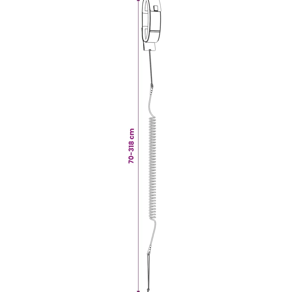 vidaXL SUP Leash 318 cm