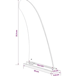 vidaXL SUP Vin 3,5 x 18 x 21,5 cm Nylon Zwart