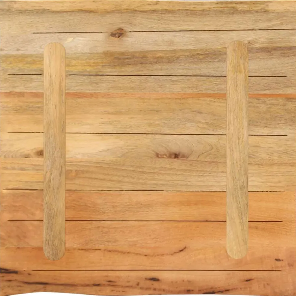 vidaXL Tafelblad met natuurlijke rand 40x40x2,5 cm massief mangohout