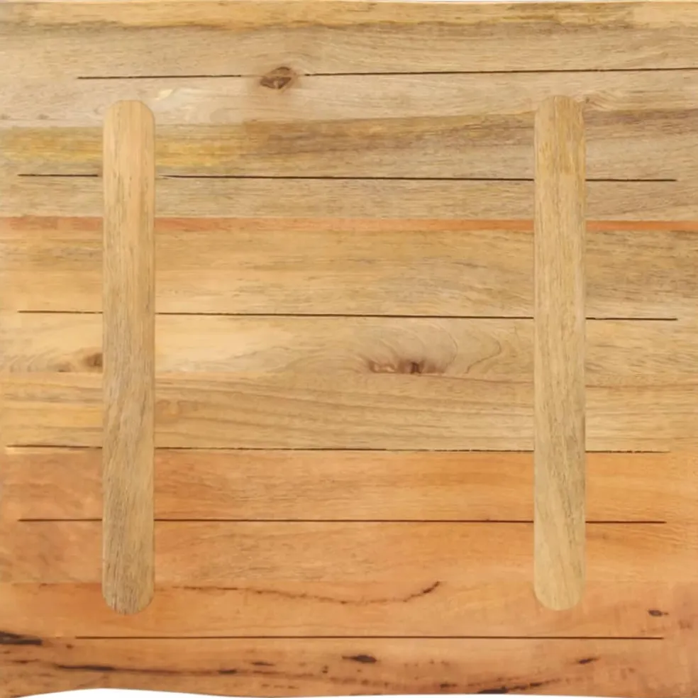 vidaXL Tafelblad met natuurlijke rand 40x40x3,8 cm massief mangohout