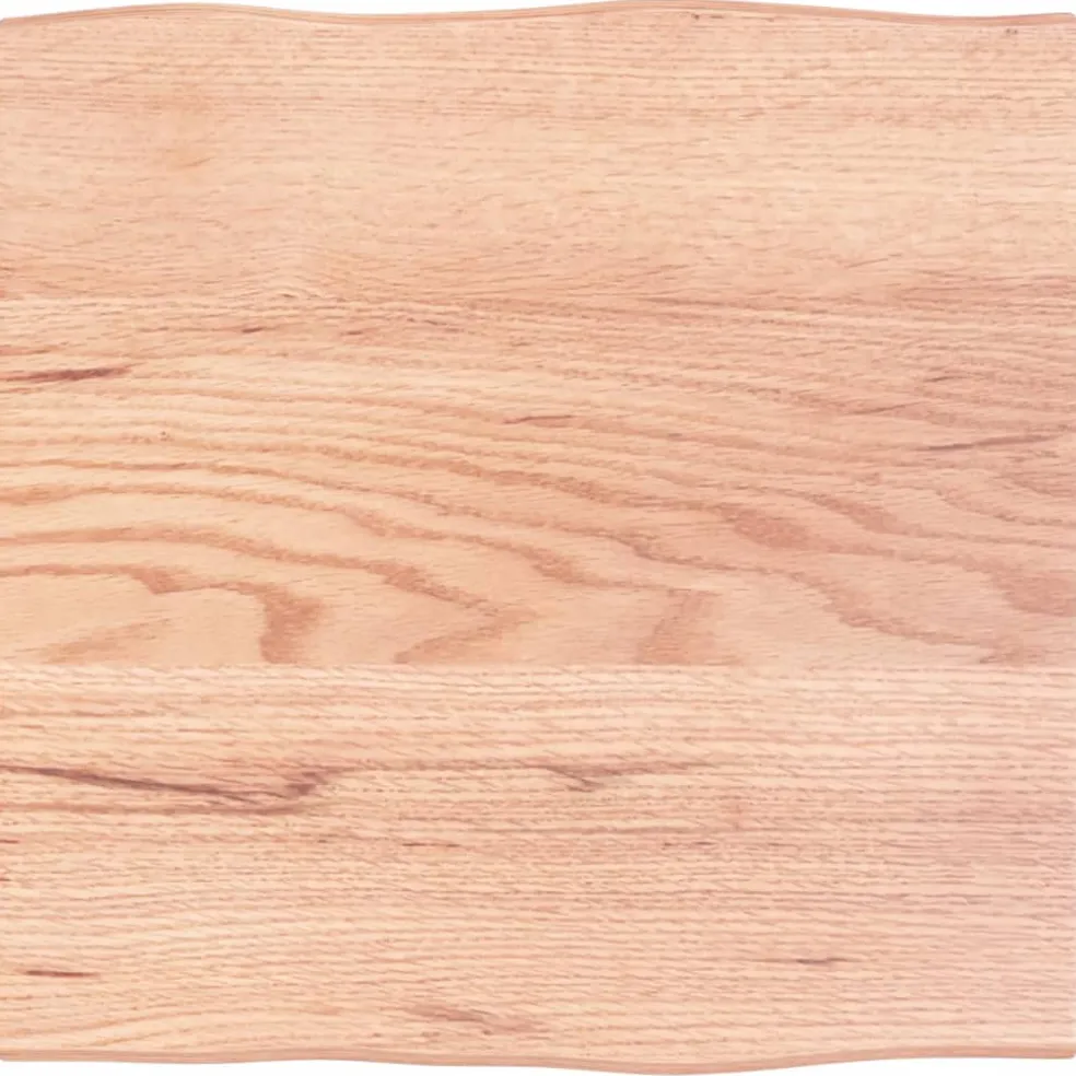 vidaXL Tafelblad natuurlijke rand 40x40x2 cm eikenhout lichtbruin