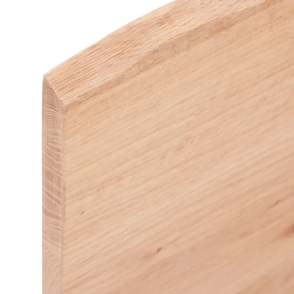 vidaXL Tafelblad natuurlijke rand 40x40x2 cm eikenhout lichtbruin