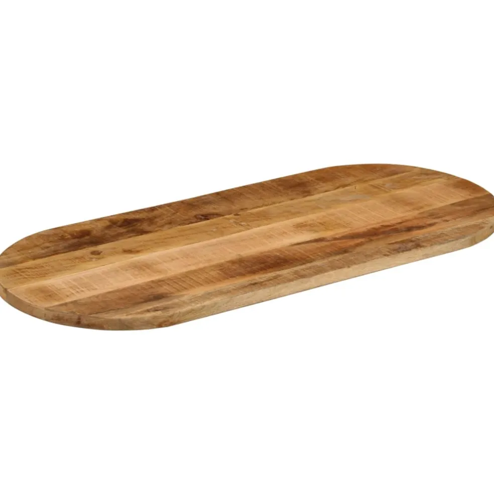 vidaXL Tafelblad ovaal 80x40x3,8 cm massief ruw mangohout