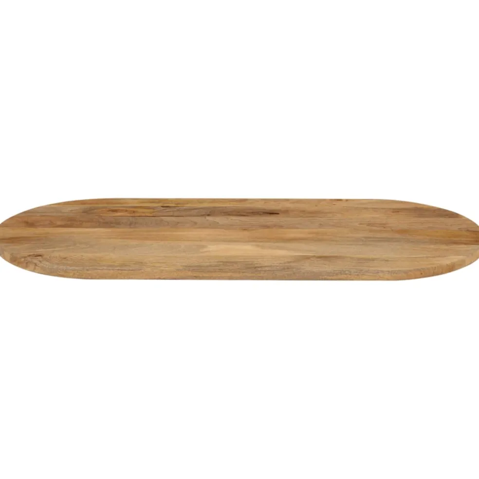 vidaXL Tafelblad ovaal 90x40x3,8 cm massief mangohout