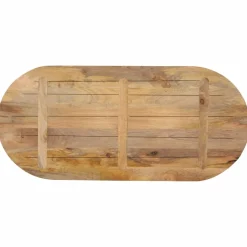 vidaXL Tafelblad ovaal 90x40x3,8 cm massief mangohout