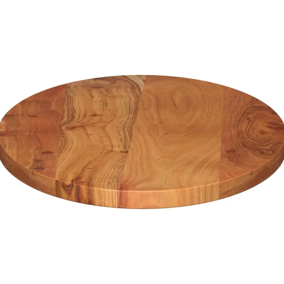 vidaXL Tafelblad ovaal 80x40x2,5 cm massief acaciahout