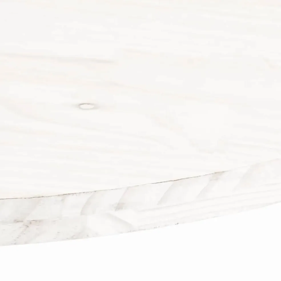 vidaXL Tafelblad ovaal 60x30x2,5 cm massief grenenhout wit