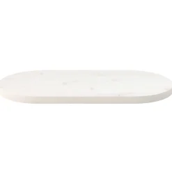 vidaXL Tafelblad ovaal 60x30x2,5 cm massief grenenhout wit