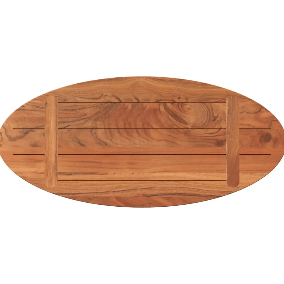 vidaXL Tafelblad ovaal 80x40x3,8 cm massief acaciahout