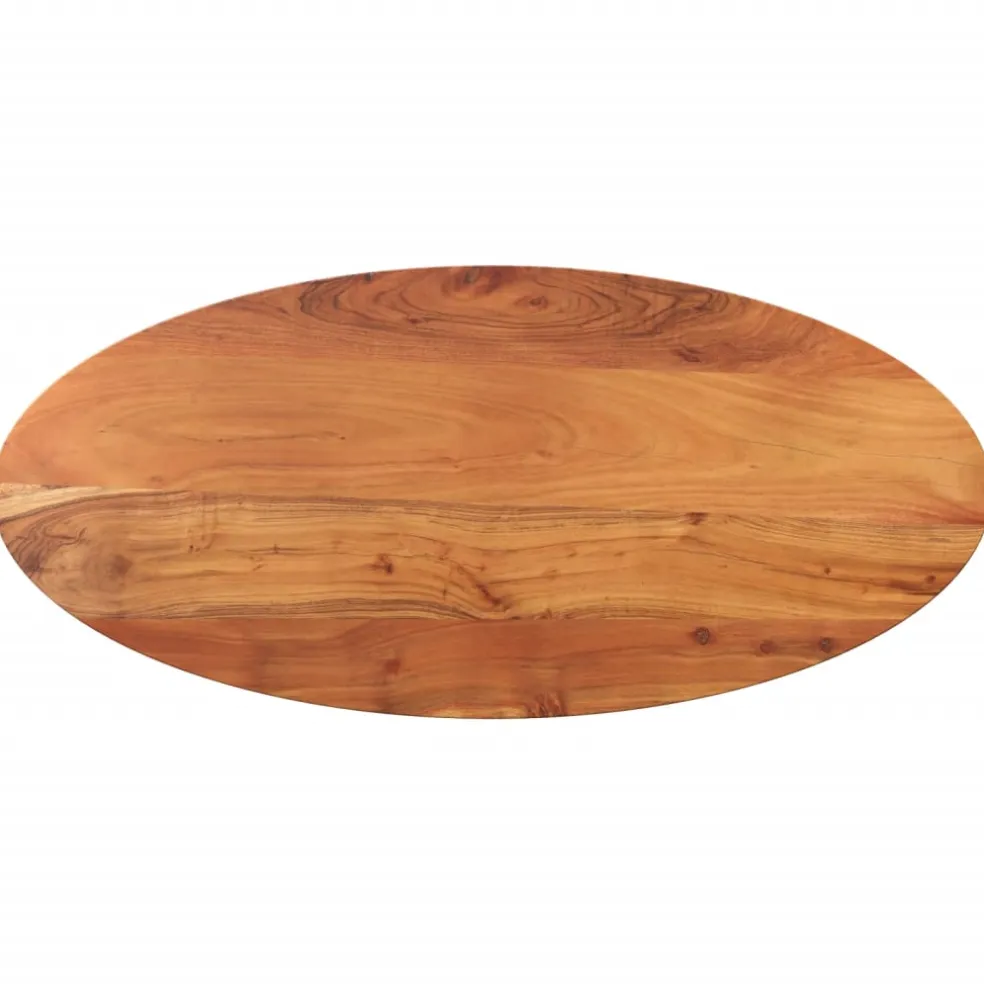 vidaXL Tafelblad ovaal 80x40x3,8 cm massief acaciahout