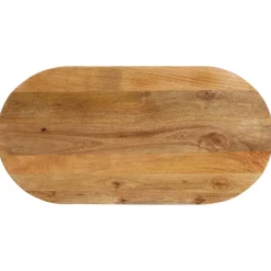 vidaXL Tafelblad ovaal 110x40x2,5 cm massief mangohout