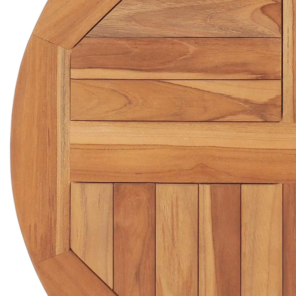 vidaXL Tafelblad rond 2,5 cm 60 cm massief teakhout