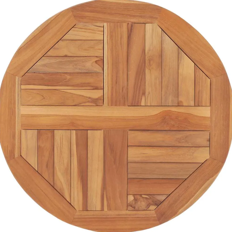 vidaXL Tafelblad rond 2,5 cm 60 cm massief teakhout