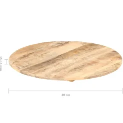 vidaXL Tafelblad rond 15-16 mm 40 cm massief mangohout