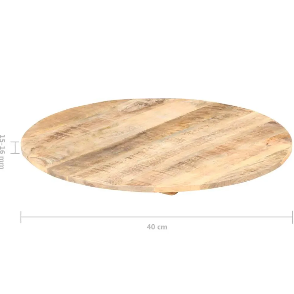 vidaXL Tafelblad rond 15-16 mm 40 cm massief mangohout