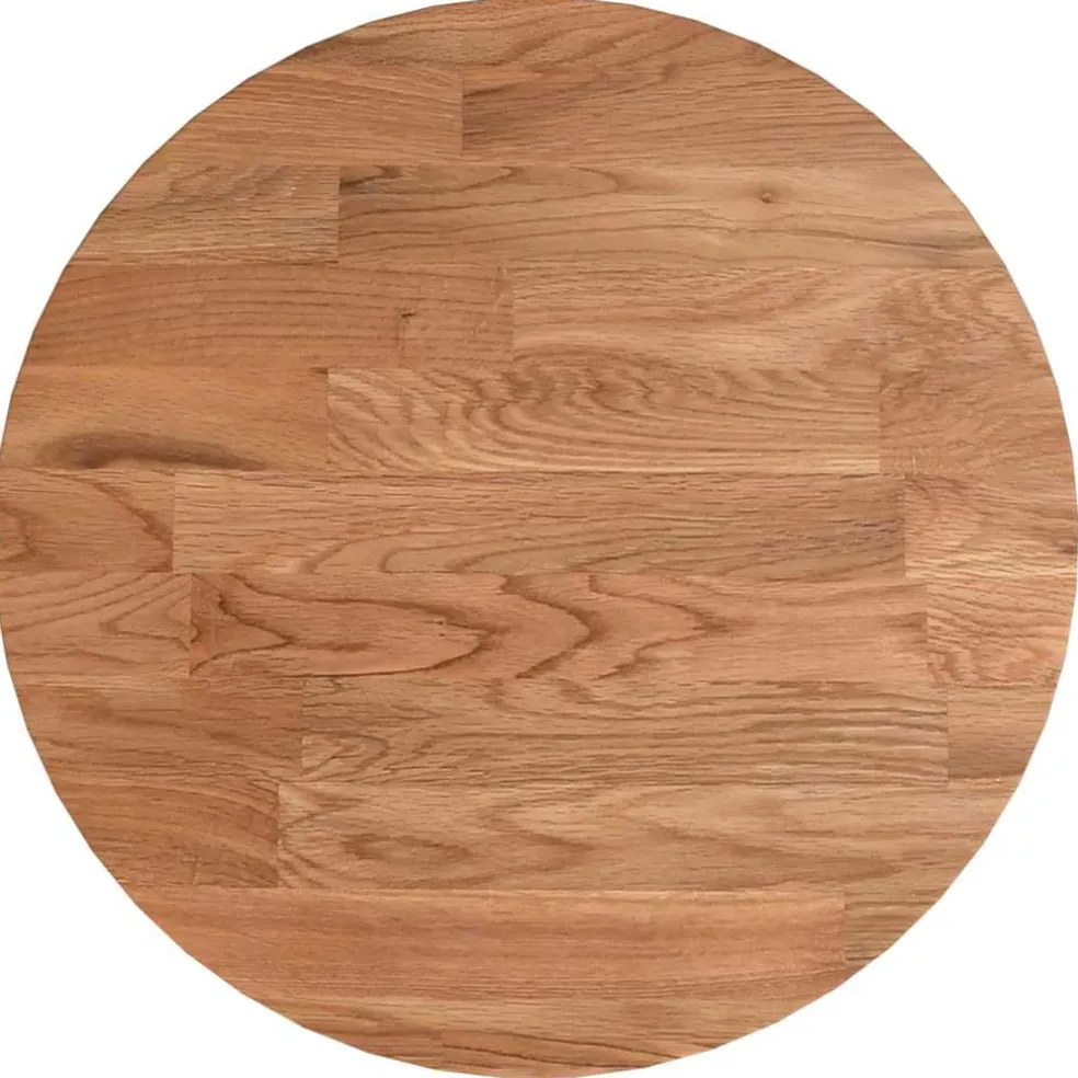 vidaXL Tafelblad rond Ø30x1,5 cm bewerkt massief eikenhout lichtbruin