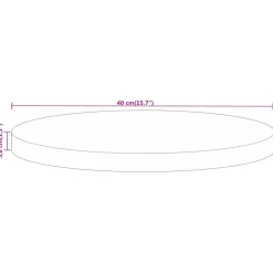 vidaXL Tafelblad rond Ø 40x3,8 cm massief ruw mangohout