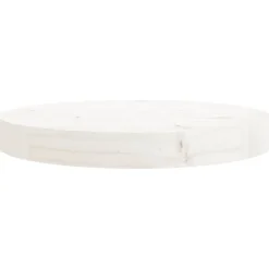vidaXL Tafelblad rond Ø30x3 cm massief grenenhout wit