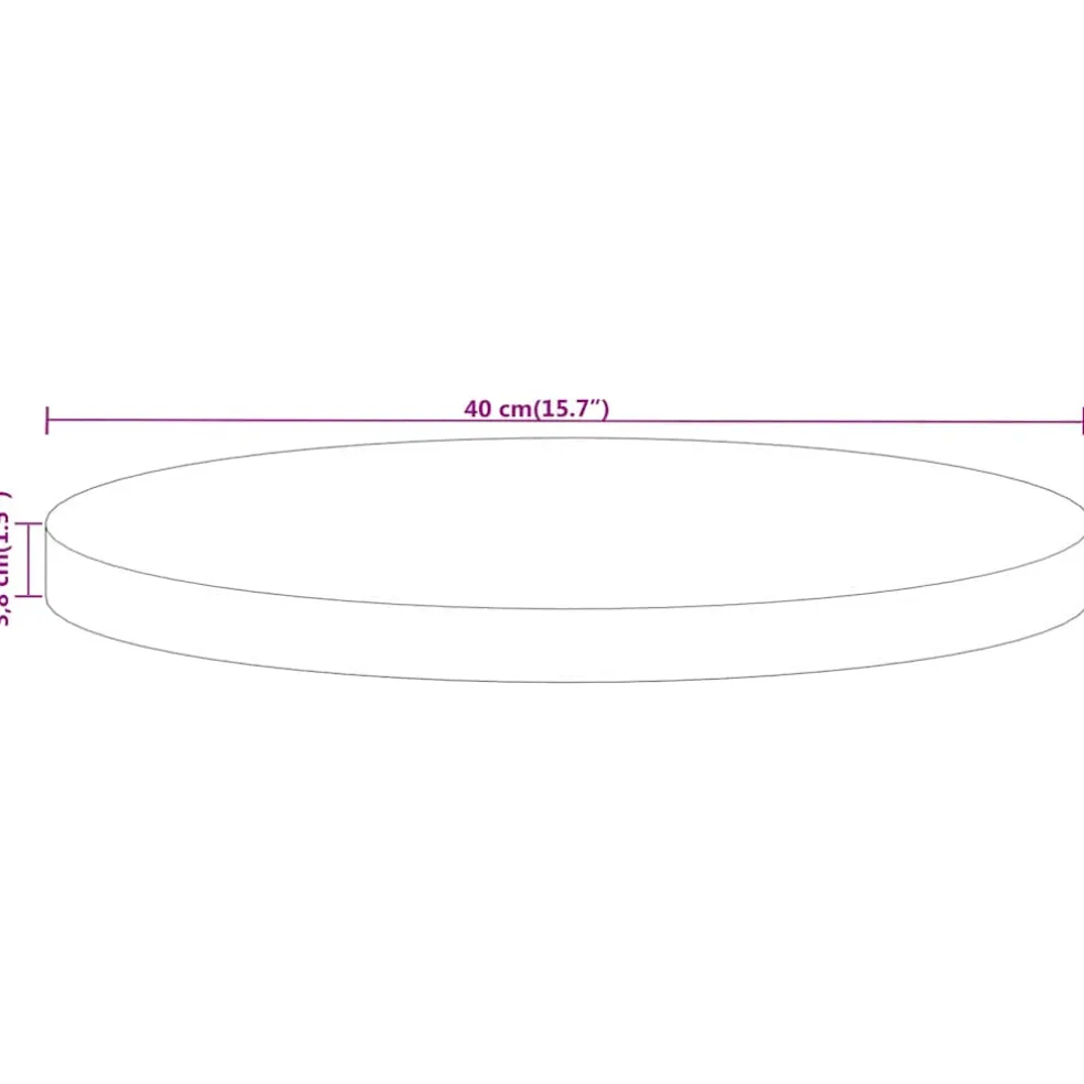 vidaXL Tafelblad rond Ø 40x3,8 cm massief gerecycled hout