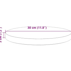 vidaXL Tafelblad rond Ø30x3 cm massief grenenhout