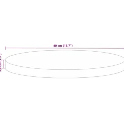 vidaXL Tafelblad rond Ø 40x3,8 cm massief gerecycled hout