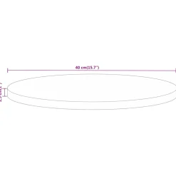 vidaXL Tafelblad rond Ø 40x2,5 cm massief ruw mangohout