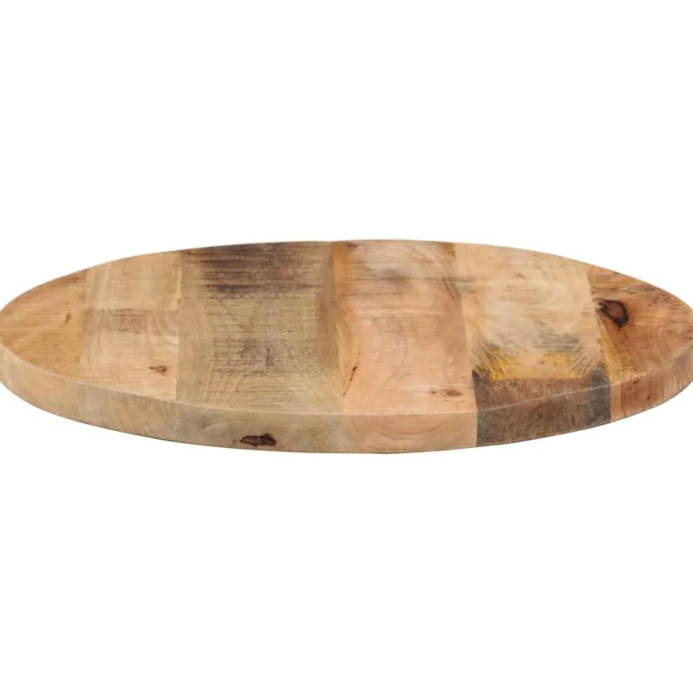 vidaXL Tafelblad rond Ø 40x1,5 cm massief ruw mangohout