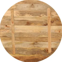 vidaXL Tafelblad rond Ø 70x3,8 cm massief ruw mangohout