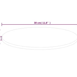 vidaXL Tafelblad rond Ø30x1,5 cm onbehandeld massief eikenhout