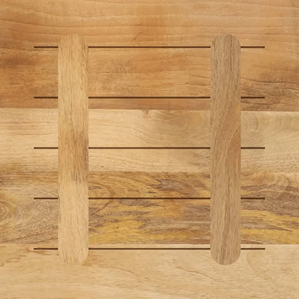 vidaXL Tafelblad vierkant 60x60x1,5 cm massief ruw mangohout