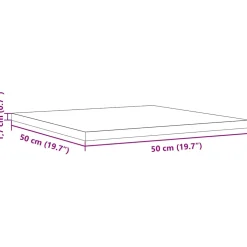 vidaXL Tafelblad vierkant 50x50x1,7 cm massief grenenhout
