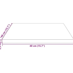vidaXL Tafelblad vierkant 40x40x2,5 cm massief grenenhout wit