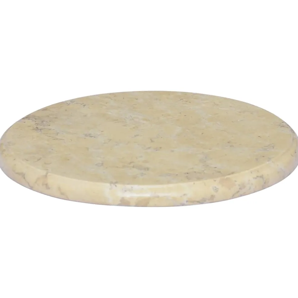 vidaXL Tafelblad Ø40x2,5 cm marmer crèmekleurig