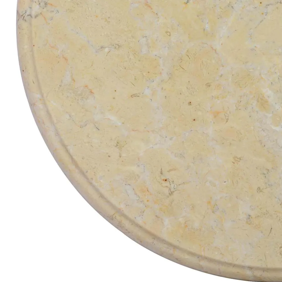 vidaXL Tafelblad Ø40x2,5 cm marmer crèmekleurig