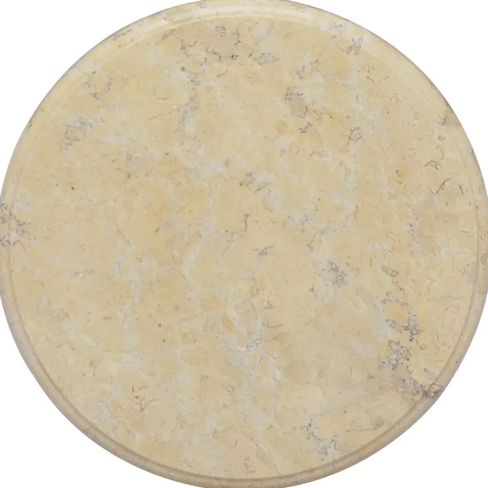 vidaXL Tafelblad Ø40x2,5 cm marmer crèmekleurig